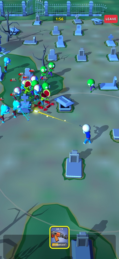 Strong Whisper Expert - Observe the thrilling visual effects of weapon fire, alongside the continuous influx of zombie threats that challenge the player's survival skills.