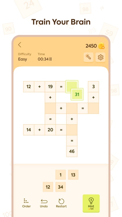 Puzzle Math: Cross Number Game