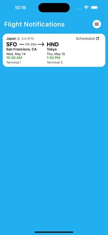 Flight Notifications screenshot
