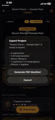 Starlight Movie Creator Pro iPhone screenshot