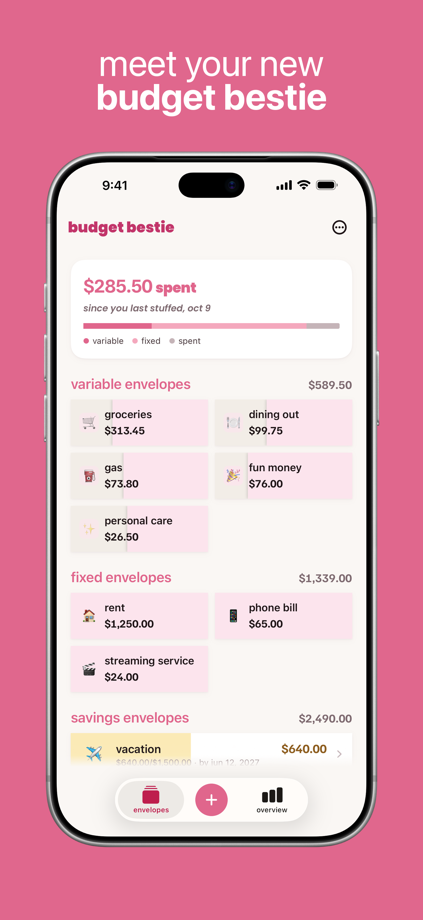 Budget Bestie App Store screenshot 1