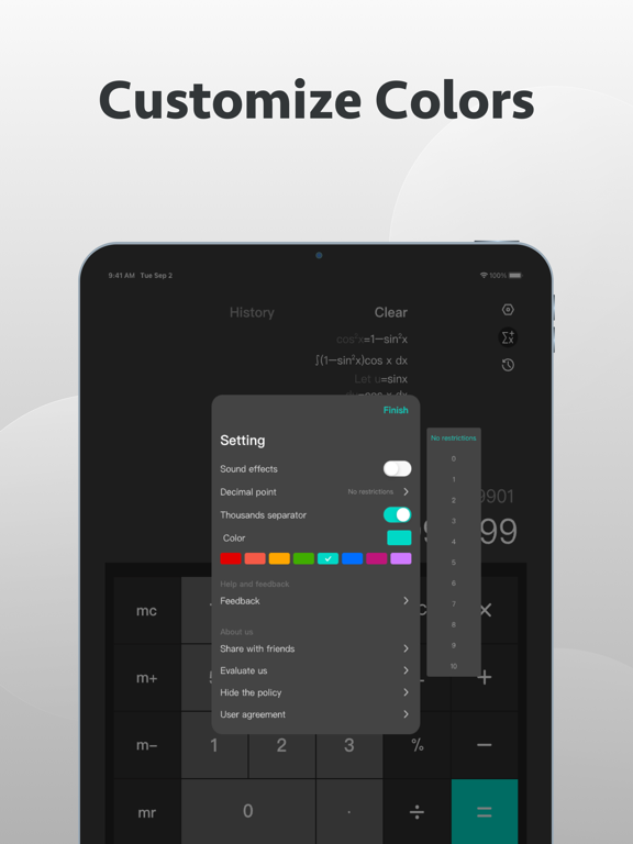 Calculator For HD - iPad screenshot 5 - Utilities app