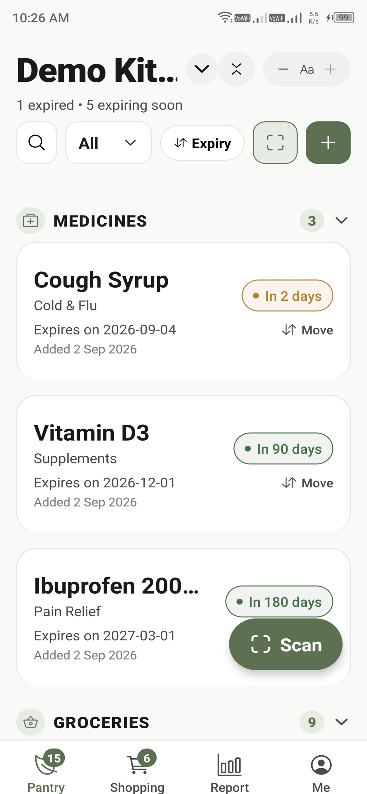 Freshtally screenshot 2