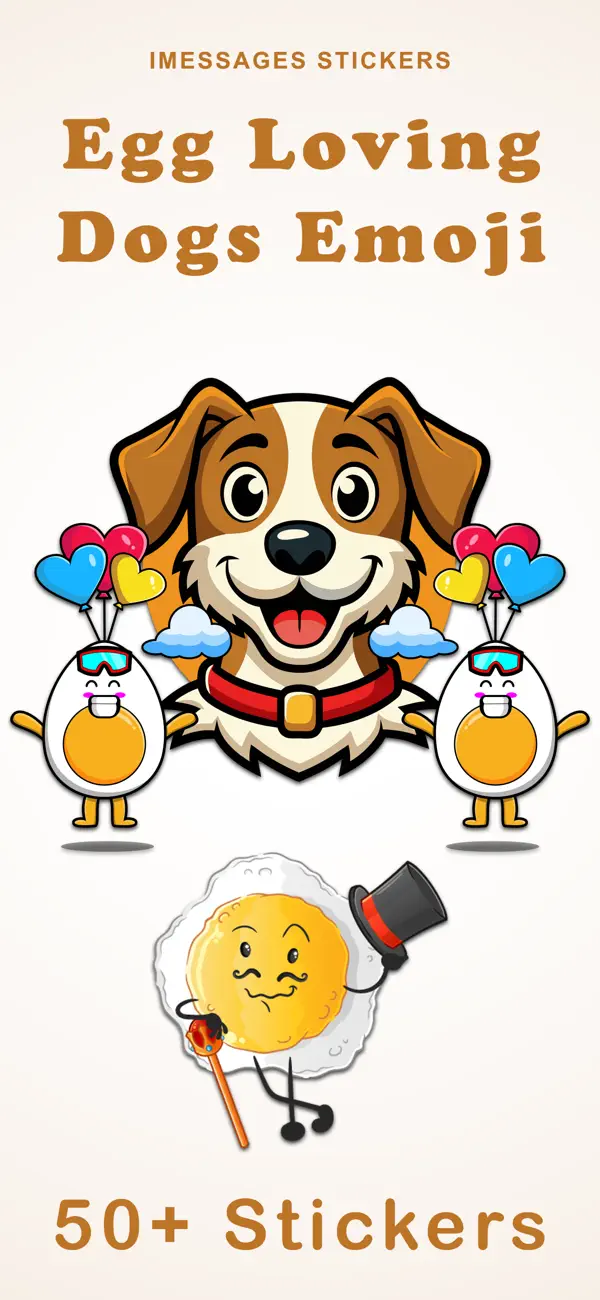 Screenshot #1 pour Egg Loving Dogs Emoji