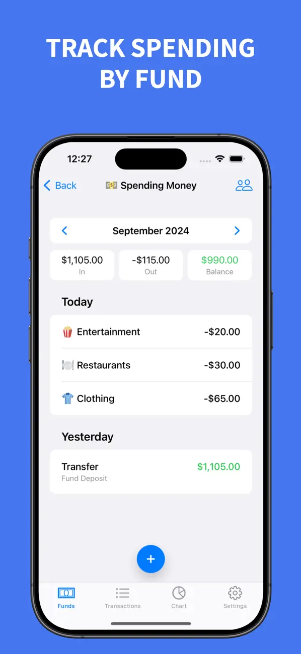 Screenshot #1 pour Petty Cash - Envelope Budget