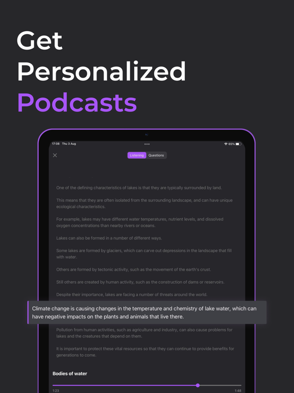 Fluent by Audio & Podcast iPad screenshot 4 - Education app
