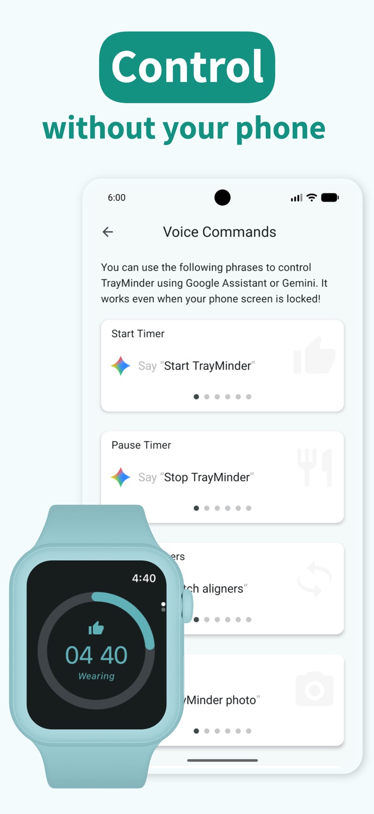 TrayMinder: Aligner Timer iphone screenshot 3