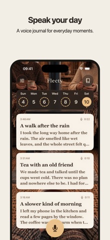 Flecty - Voice Journal Screenshot 1 of 6