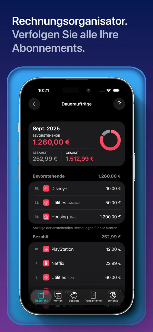 MoneyCoach - Budget & Finance iPhone App Screenshot 8 – Finanzen