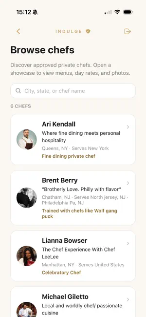 Indulge Private Chefs screenshot 2