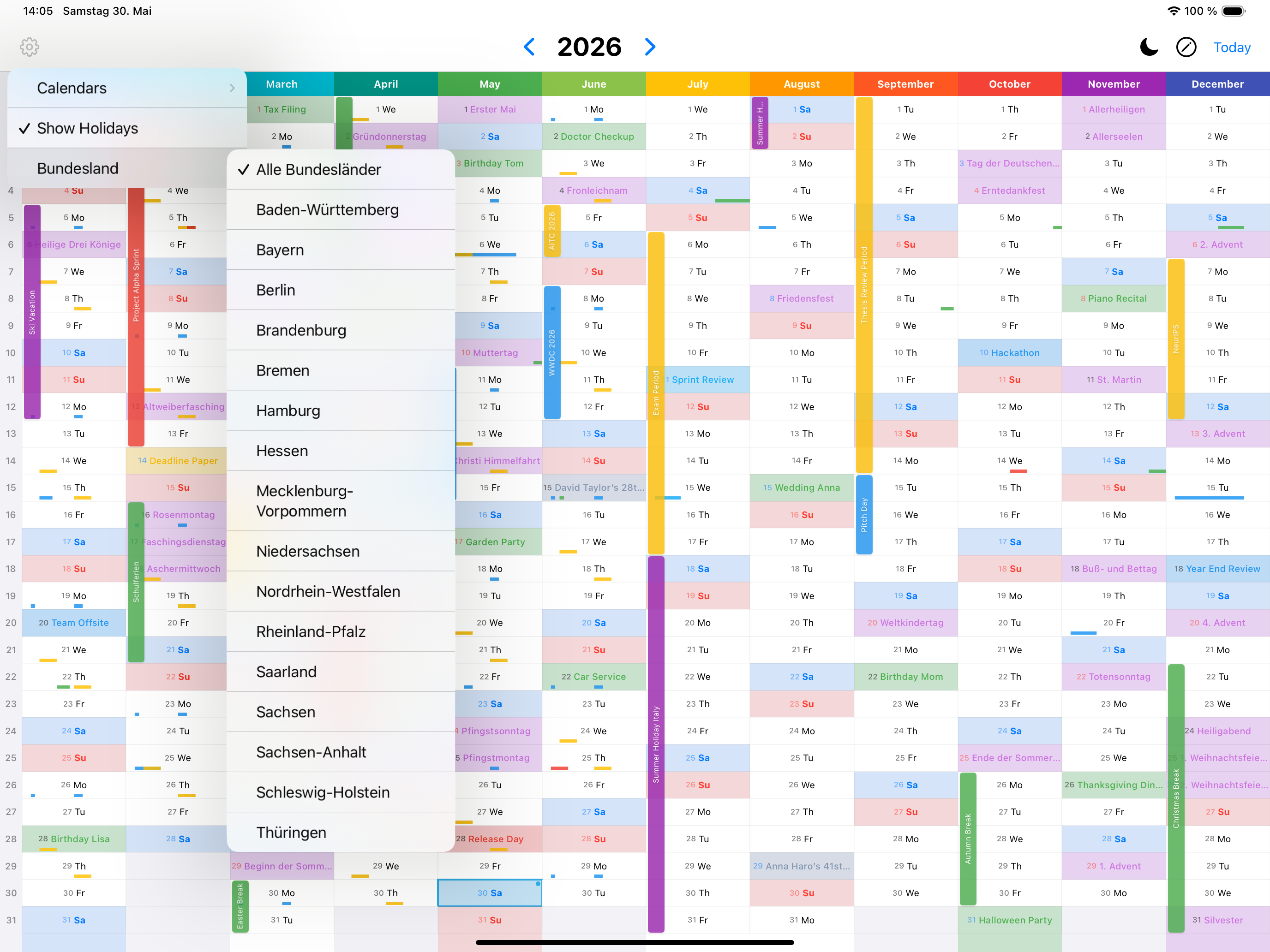 Year Calendar screenshot 4