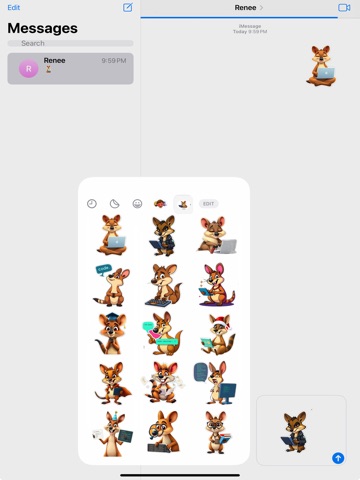 Coding Wallaby Stickers iPad screenshot
