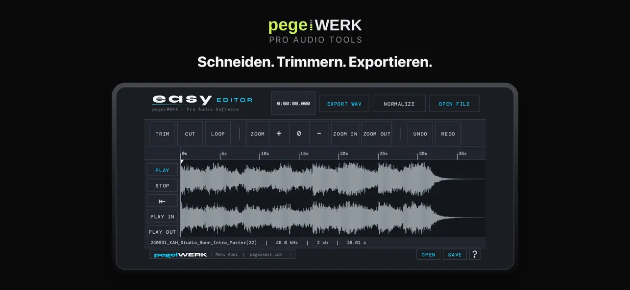 Screenshot #1 pour easy EDITOR · Audio Editor