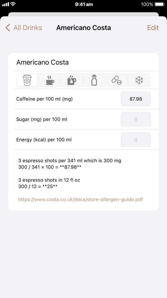 #2. Caffeine++ (iOS) 来自: Boris Yurkevich