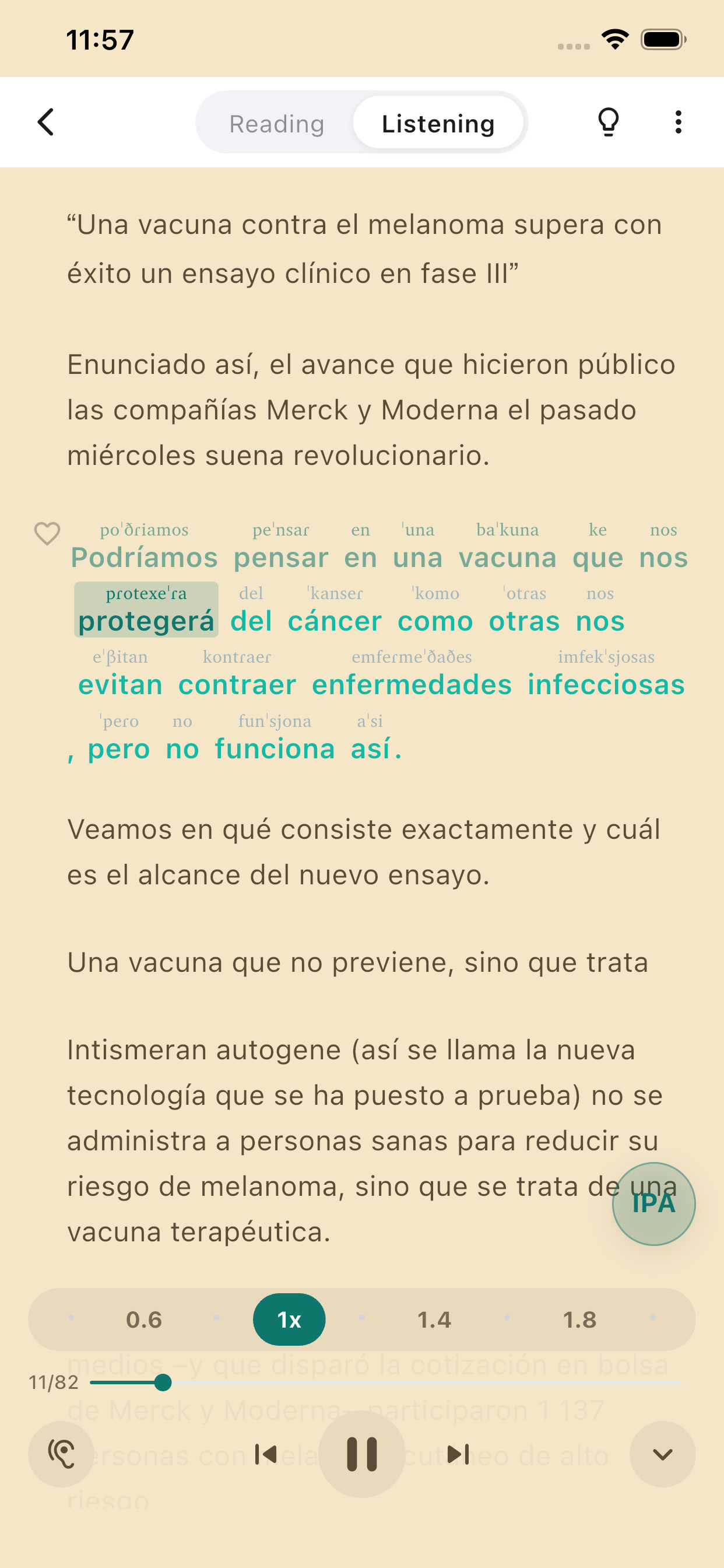 Spanish Reader screenshot 2