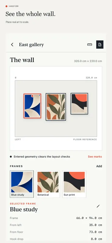 Hangform Gallery Wall Plans screenshot 1 of 5