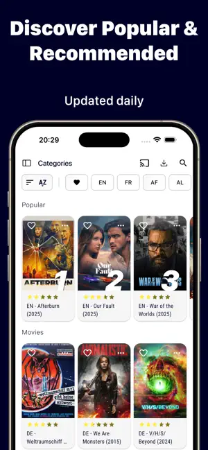 IPTV One: TV & Movie Player iPhone screenshot 3