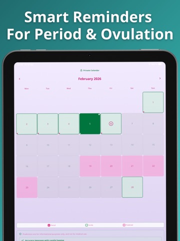 Period Tracker Calendar: Syana iPad screenshot