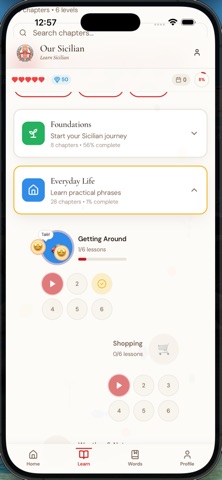 Our Sicilian iPhone screenshot