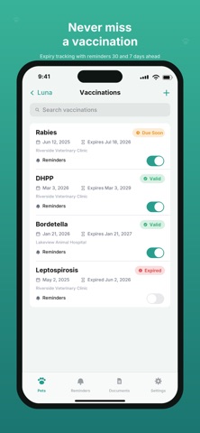 PawDossier iPhone screenshot
