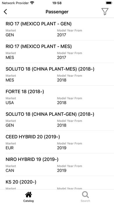 Car parts for Kia (EPC) Screenshot