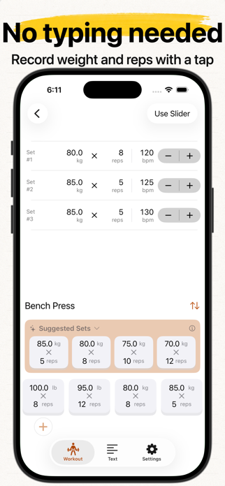 Reps: Training Log Screenshot 4 of 5