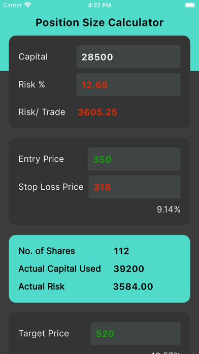 Screenshot 4 of FX - Position Size Calculator App