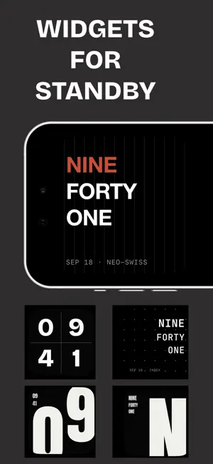 Brutal Time: Typographic Clock screenshot 4
