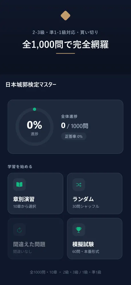 日本城郭検定マスター 1000問 screenshot 3