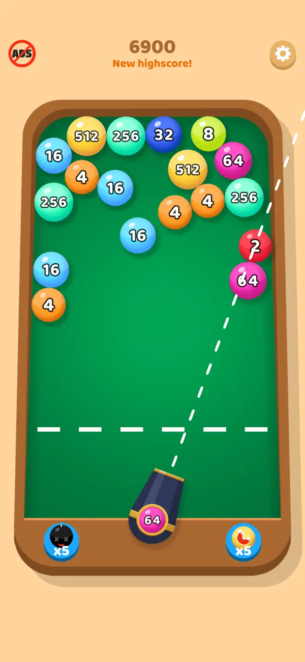 Screenshot #1 pour Bubble 2048