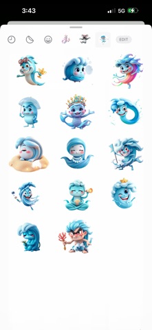 Ultra Wavy Ocean Stickers iPhone screenshot