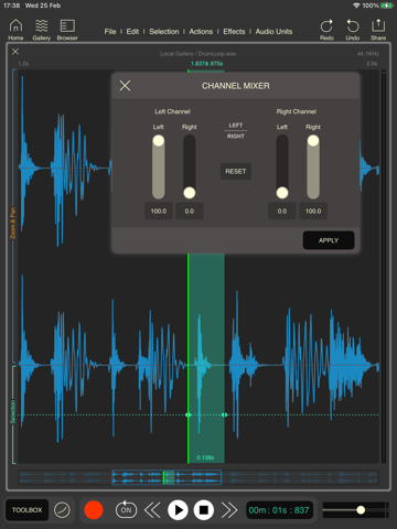 Wavebox Audio Editor iPad screenshot