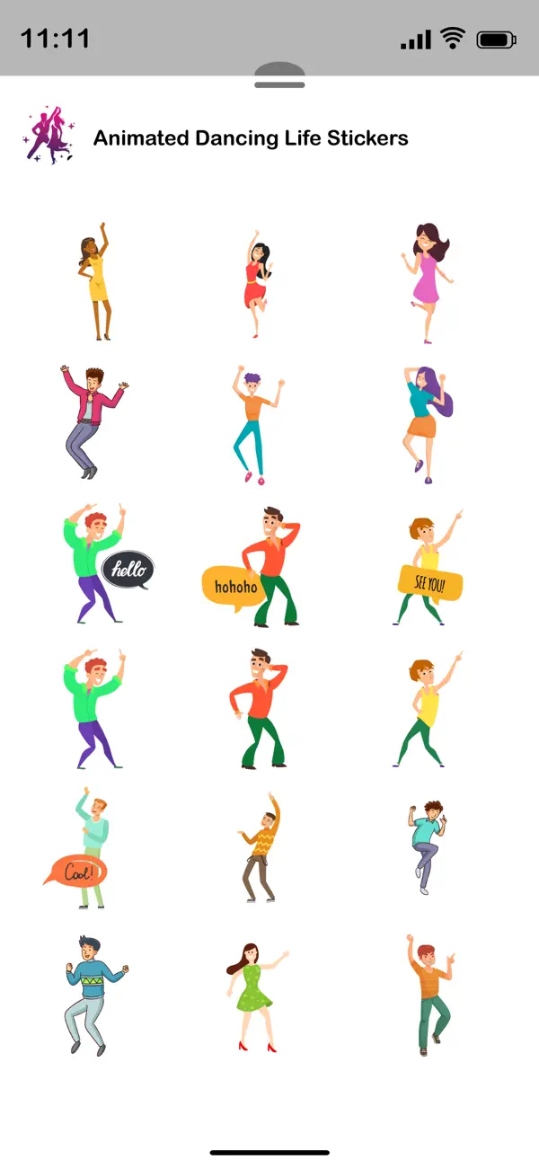 Screenshot #2 pour Animated Dancing Life Stickers