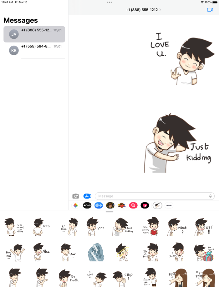 Cute Boy Tanmoi Stickers
