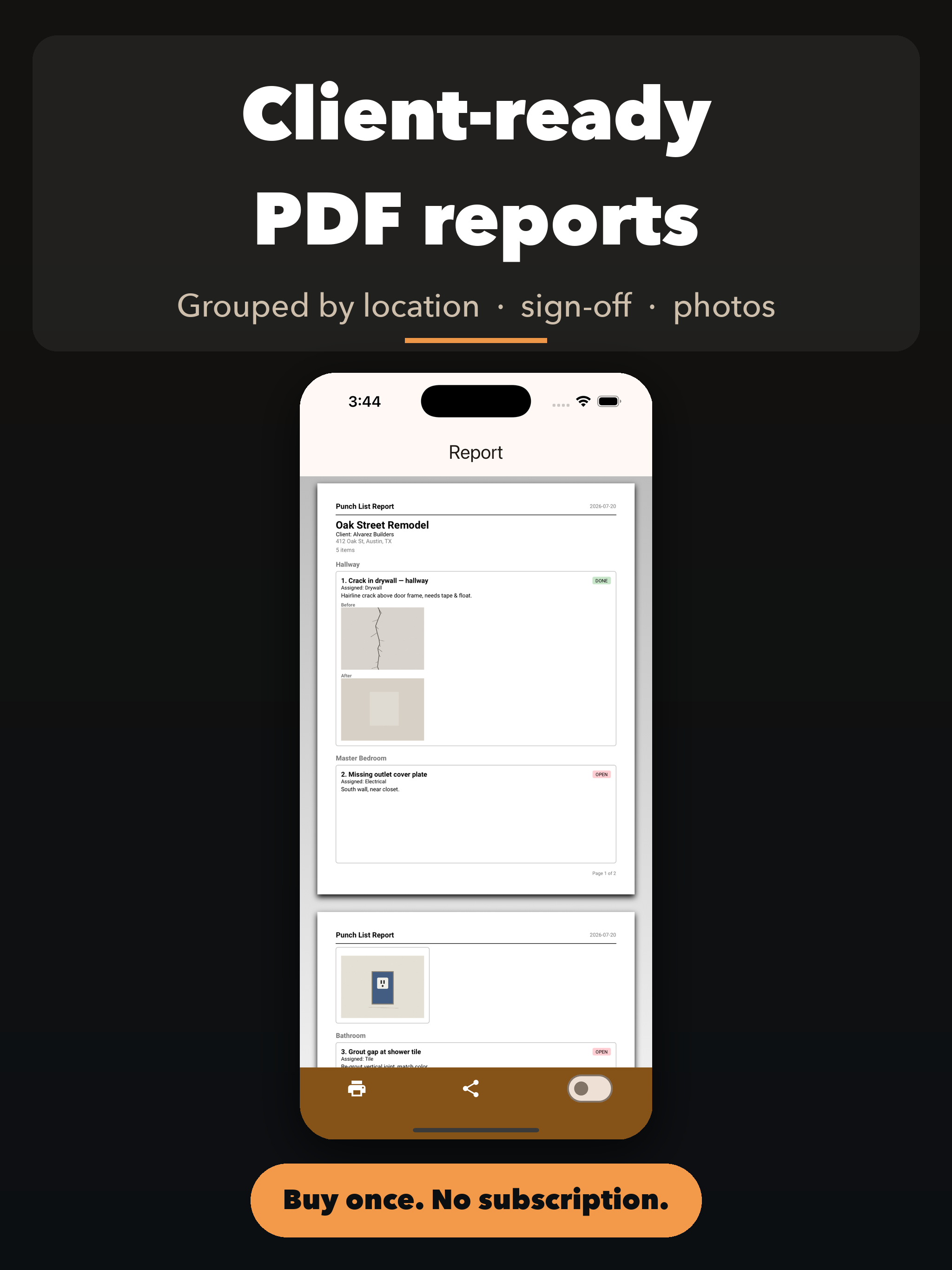 Punch List – Site Report screenshot 7