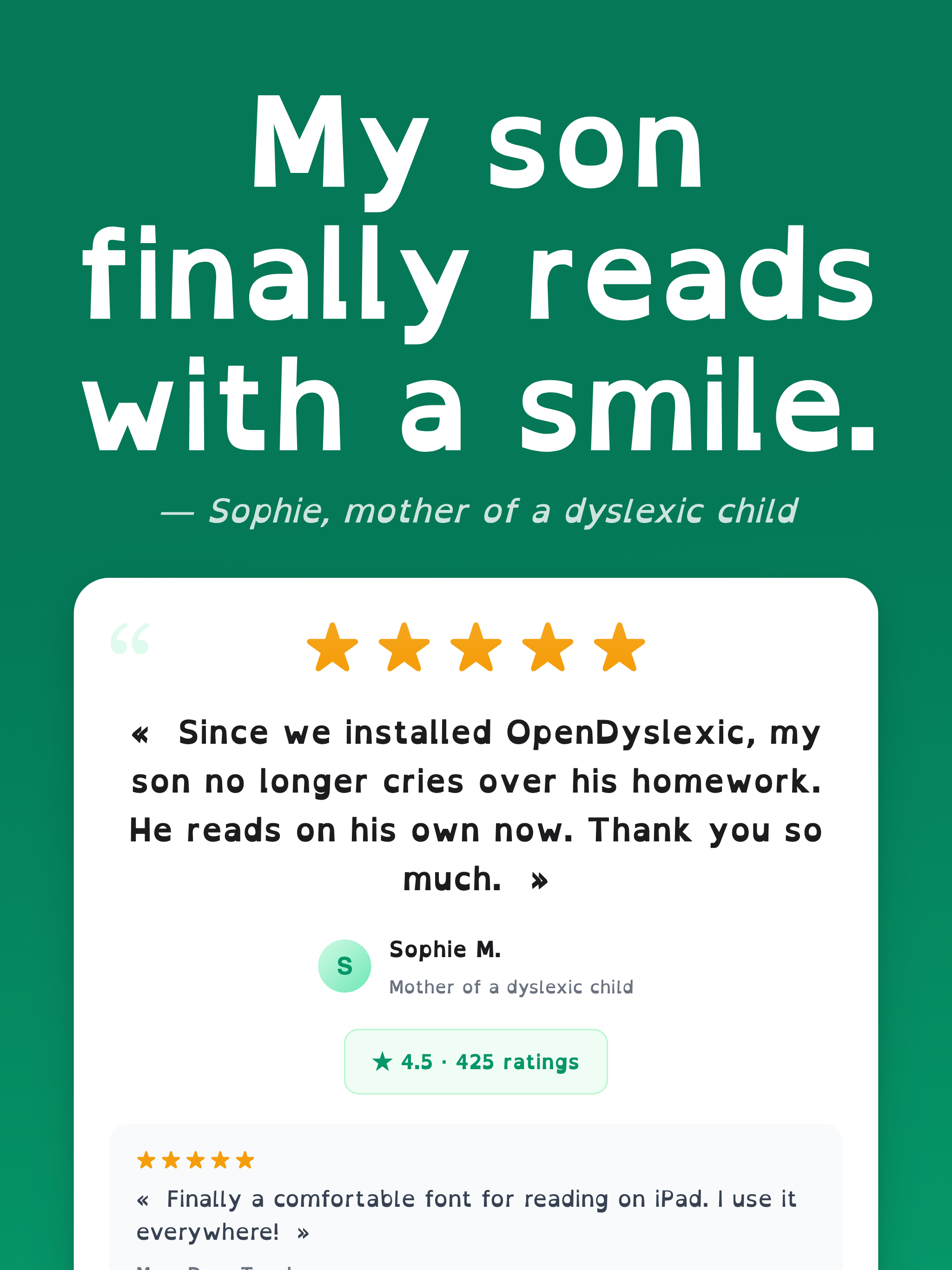 School tool : Opendyslexic