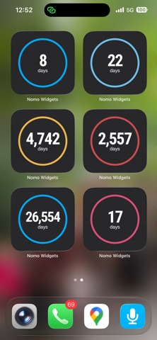 Nomo Widgets iPhone screenshot