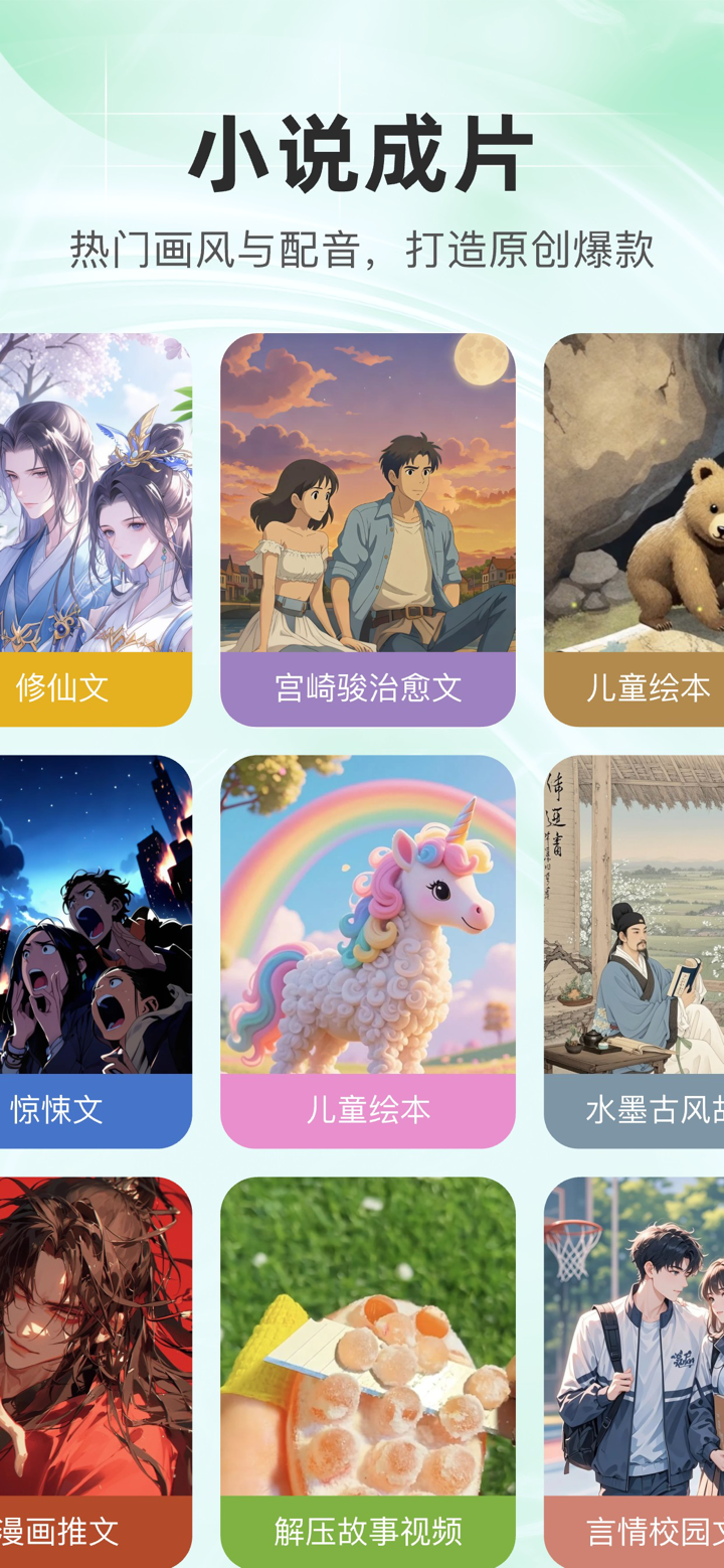 闪创AI - 动漫视频|小说推文|AI绘画|剧情带货视频 screenshot 4