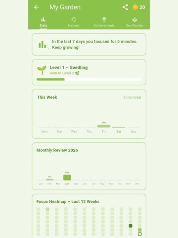 Focus Garden: Time your Growth iPad screenshot