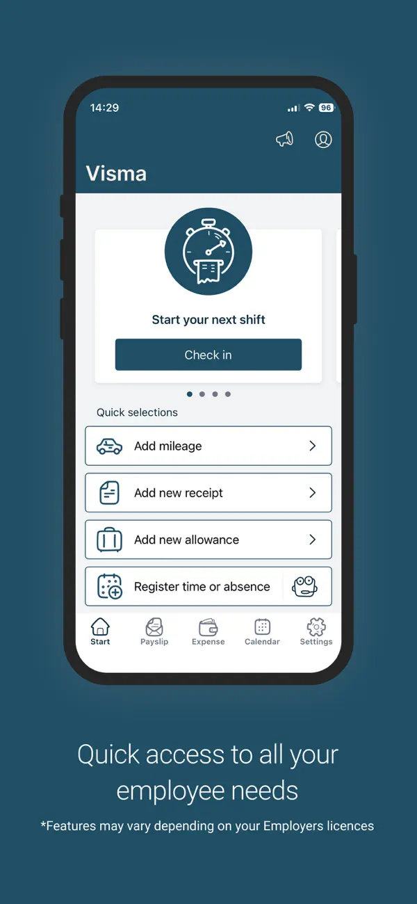 Screenshot #1 pour Visma Employee