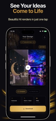 Party Room AI: My Party Design iPhone screenshot