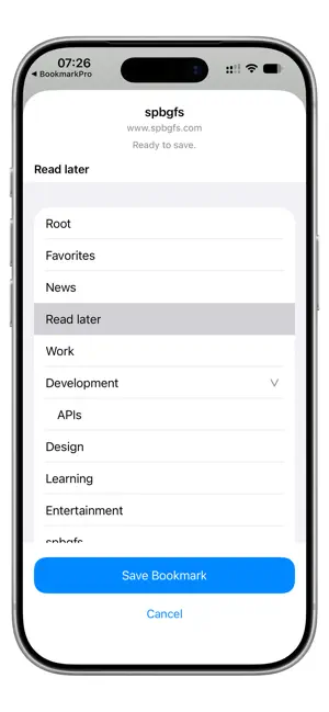 BookmarkPro screenshot 2
