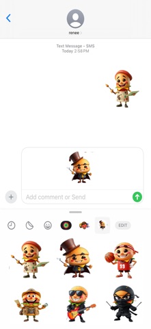 Cheeky Burger Stickers screenshot