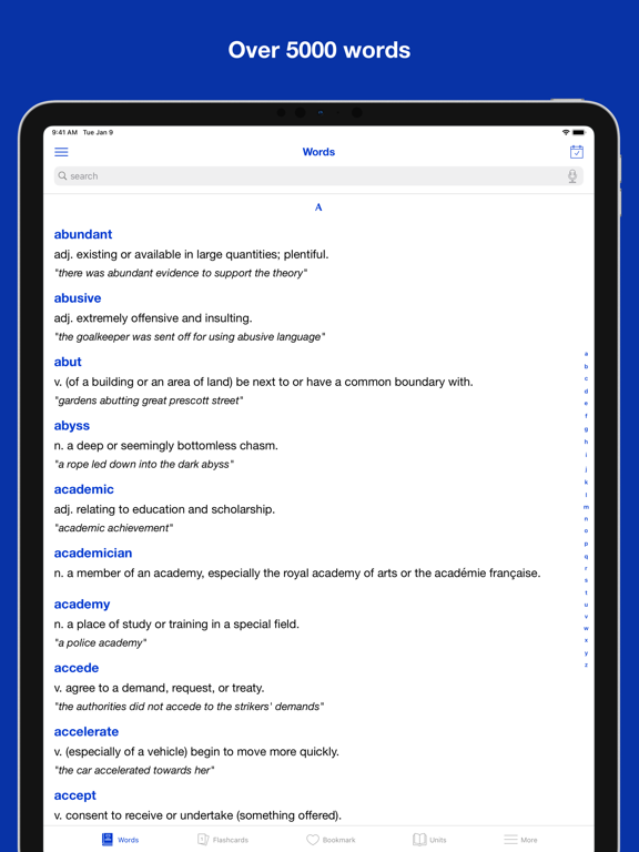 Screenshot #4 pour IELTS® wordlist flashcards