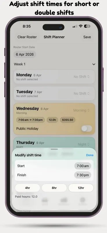 Casual Shift Planner screenshot 4 of 7