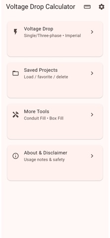 FieldCalc - Voltage Drop Lite screenshot