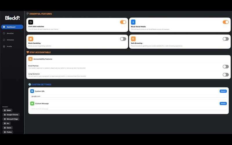BlockP: Porn Blocker/BlockSite app screenshot