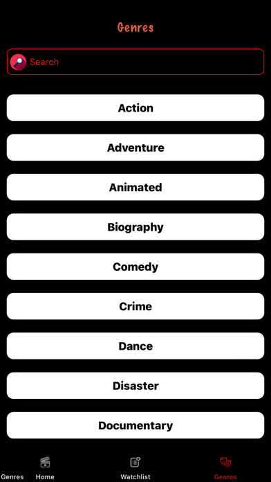 Movie Hub list Screenshot
