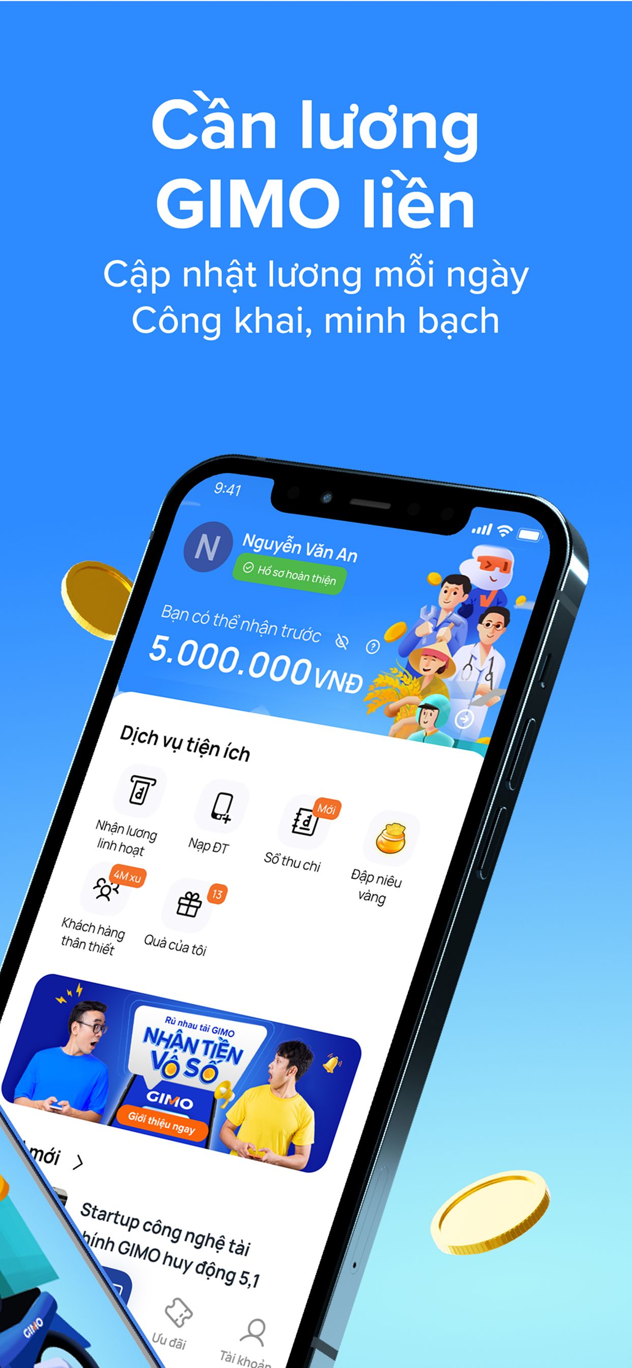 GIMO - Nhận lương sớm 24/7