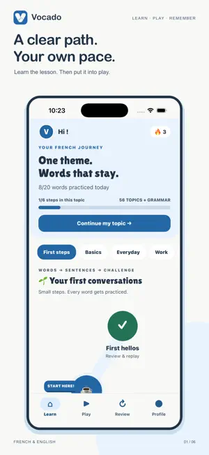 Vocado: Learn French screenshot 1